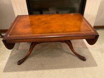 Stunning - Imperial Furniture Leather Top Drop Side Coffee Table