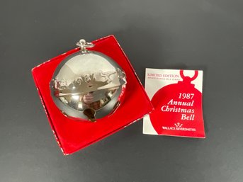 1987 Wallace Silver Bell Ornament