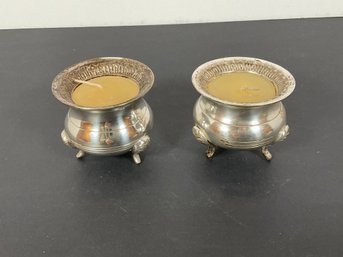 Antique Silver Salt Kettles (now Tea Lites)