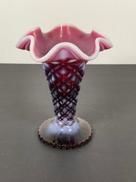 Nancy Fenton Signed Glass Vase -