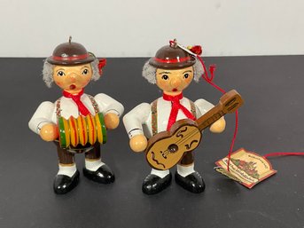 German Wood Music Figures - Ornaments
