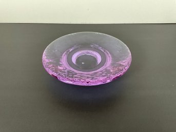 Purple Art Glass Candle Base
