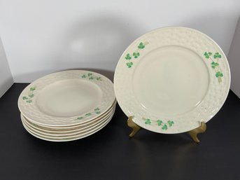 (7) Belleek Porcelain Plates (6th Mark)
