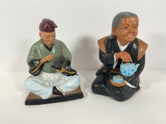 Vintage Pair Hakata Urasaki Figures - (Estate Collection)