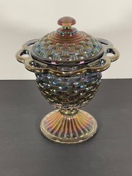 Imperial Carnival Glass Compote