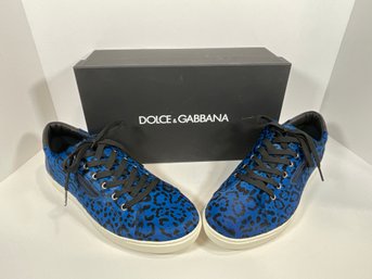 Mens Dolce & Gabbana Leopard Blue Shoes - (DM)