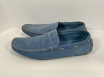 Mens Blue Prada Suede Loafers - (DM)