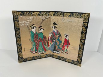 Utamaro Kitagawa ' Beauties Under The Cherry Blossoms' Folding Art Board
