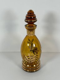 Mid Century Amber Glass Decanter