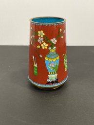 Vintage Small Enamel Cloisonne Vase - (DM)