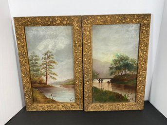 Late 19th Century Oil Paintings - Signed LC 1890 (DM)