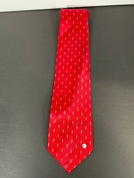 Alfred Dunhill Red Silk Tie - (DM)