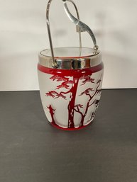Vintage Noritake Frosted Glass (Japan) Ice Bucket - (DM)