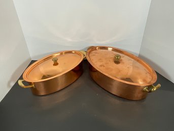 Copper Oblong Pans - Switzerland - (DM)
