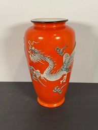 Tall Japanese Dragon Moriage Vase - 7'
