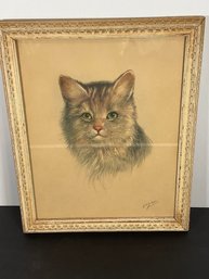 Vintage PH Schor Cat Print