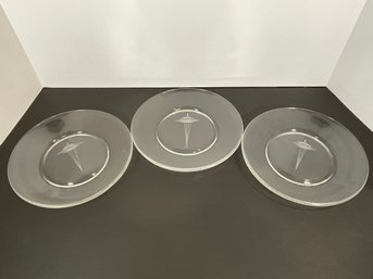 Vintage Etched Space Needle Plates - (DM)