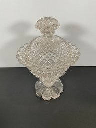 Early 19th Century Regency Cut Glass Covered Compote - (DM)
