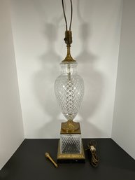 Tall Cut Glass Table Lamp - Chapman - (DM)