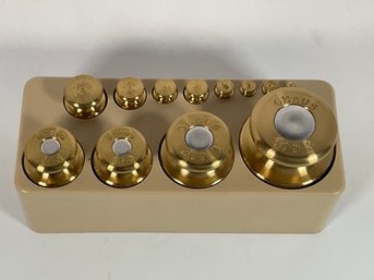 Vintage Ohaus Brass Scale Weights