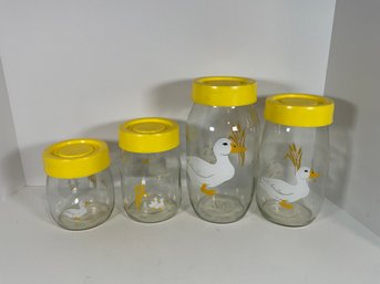 Vintage Carlton Glass Duck Jars