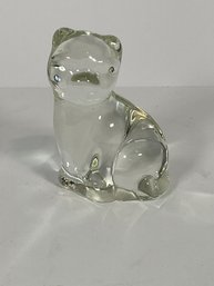 Glass Cat Figure -