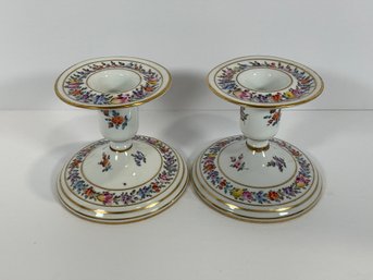 Dresden Porcelain Candle Holders - (DM)