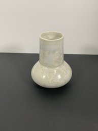 White Crystaline Glaze Mini Vase - (DM)