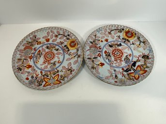 Pr Of Spode Porcelain Plates By F & C Osler - (DM)