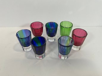 Colored Crystal Shot Glasses - (DM)