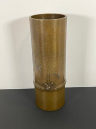 Bronze 'Made In Japan' Vase With Sterling Accents -