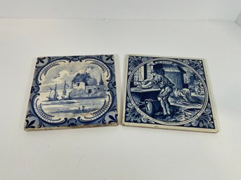 Antique Blue & White Tiles (holland)- (DM)