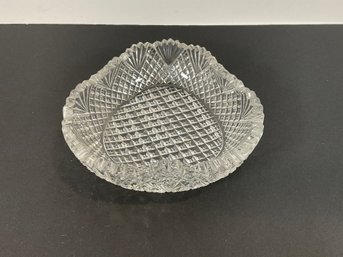 Vintage Cut Glass Candy Dish - (DM)