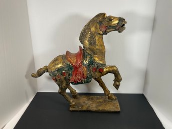 Old World Carved Gilt Horse/Chinese - (DM)