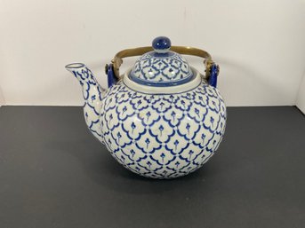 Blue & White Porcelain Tea Pot - (DM)