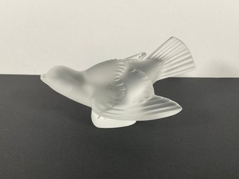 Lalique Clear Crystal Sculpture Bird Figure - (DM)