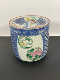 Japanese Porcelain Jar W/ Lid - (DM)