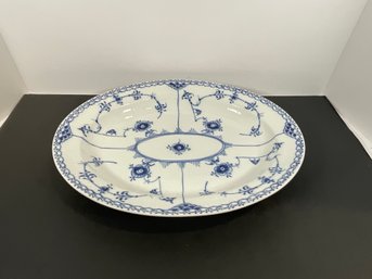 Royal Copenhagen Blue Fluted Oval Lace Platter - (DM)