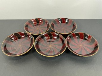 Times Lacquerware Wajima Kaiseki Twisted Bowls - (DM)