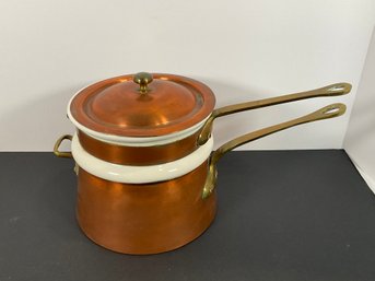 Copper Waldown NY Copper/Ceramic Double Boiler - (DM)