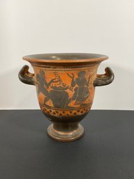 Ancient Greek Style Bell Krated Terracotta Vase - (DM)