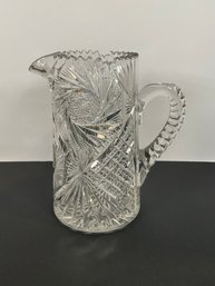 American Cut Glass Water Pitcher - (DM)