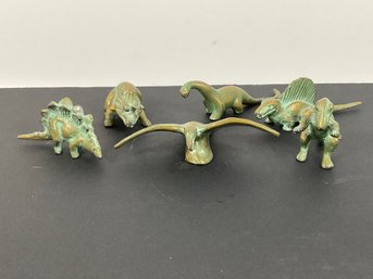 Vintage Brass Dinosaur Mini Figures - (DM)