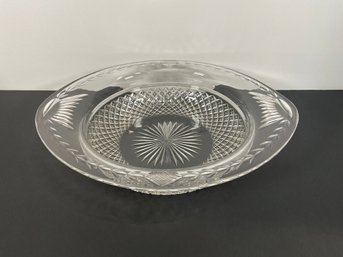 Vintage American Cut Glass Oval Bowl - (DM)
