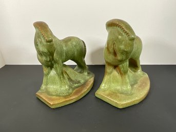 Frankoma Ceramic Horse Bookends - (DM)
