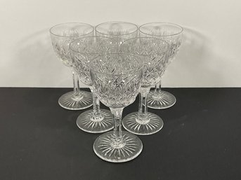 (6)Tudor (england) Cut Crystal Wine Glasses - (DM)