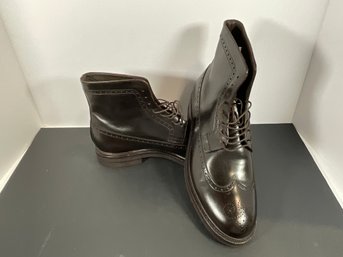 Mens Brunello Cucinelli Leather Wing Tip Boots - Eur 45