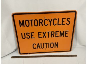 Motorcycle Caution Sign (Street)