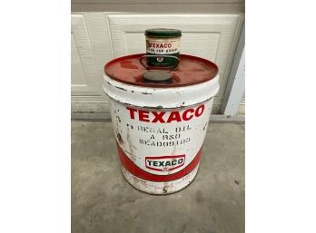 Texaco Can & Small Grease Can