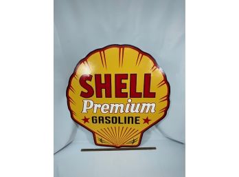 Shell Gasoline Sign - Hand Painted On Metal